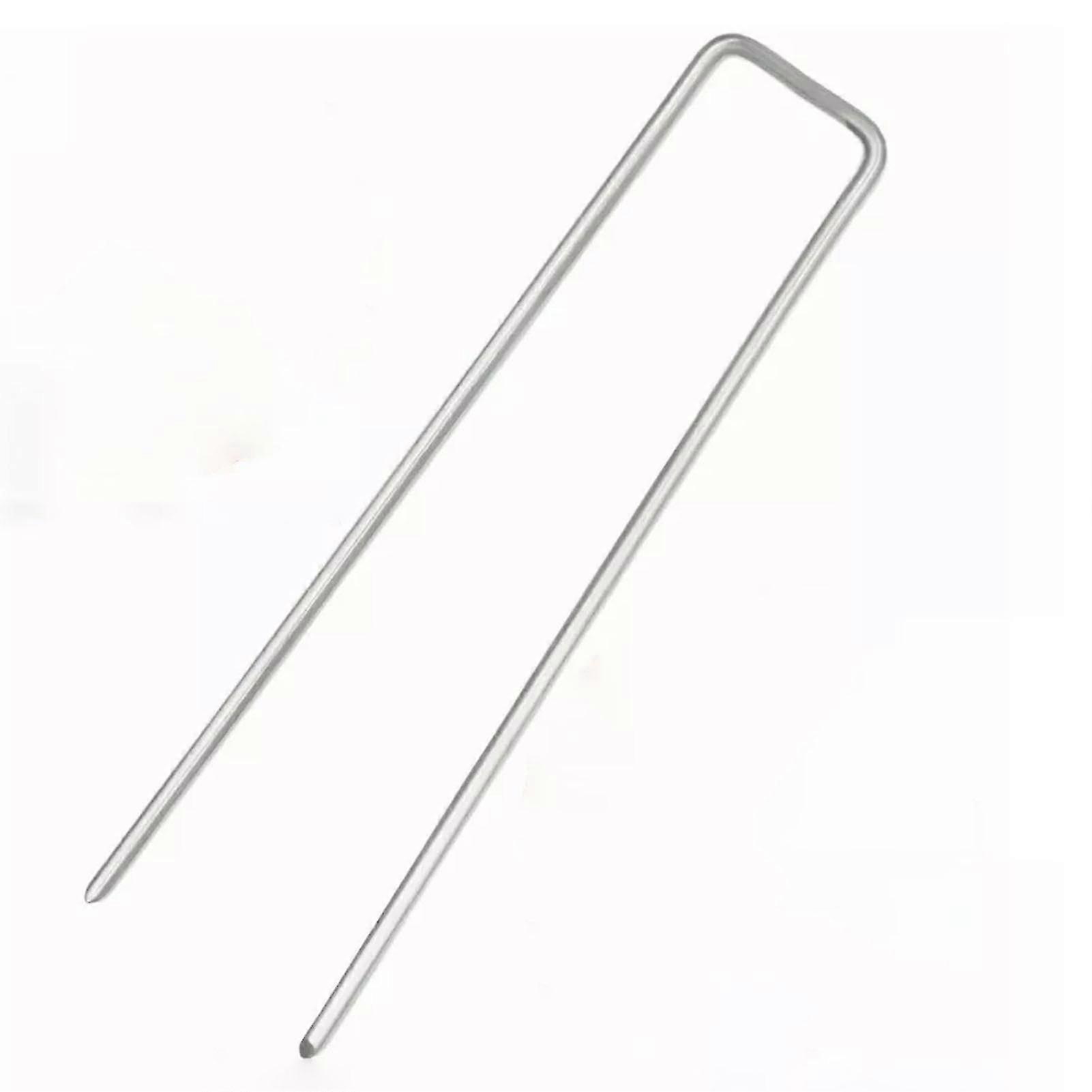 Anti-Rust Heavy-Duty Garden Stakes For Secure Weed Barrier, Galvanized Steel Landscape Staples Provide Durable Support For Outdoor Projects