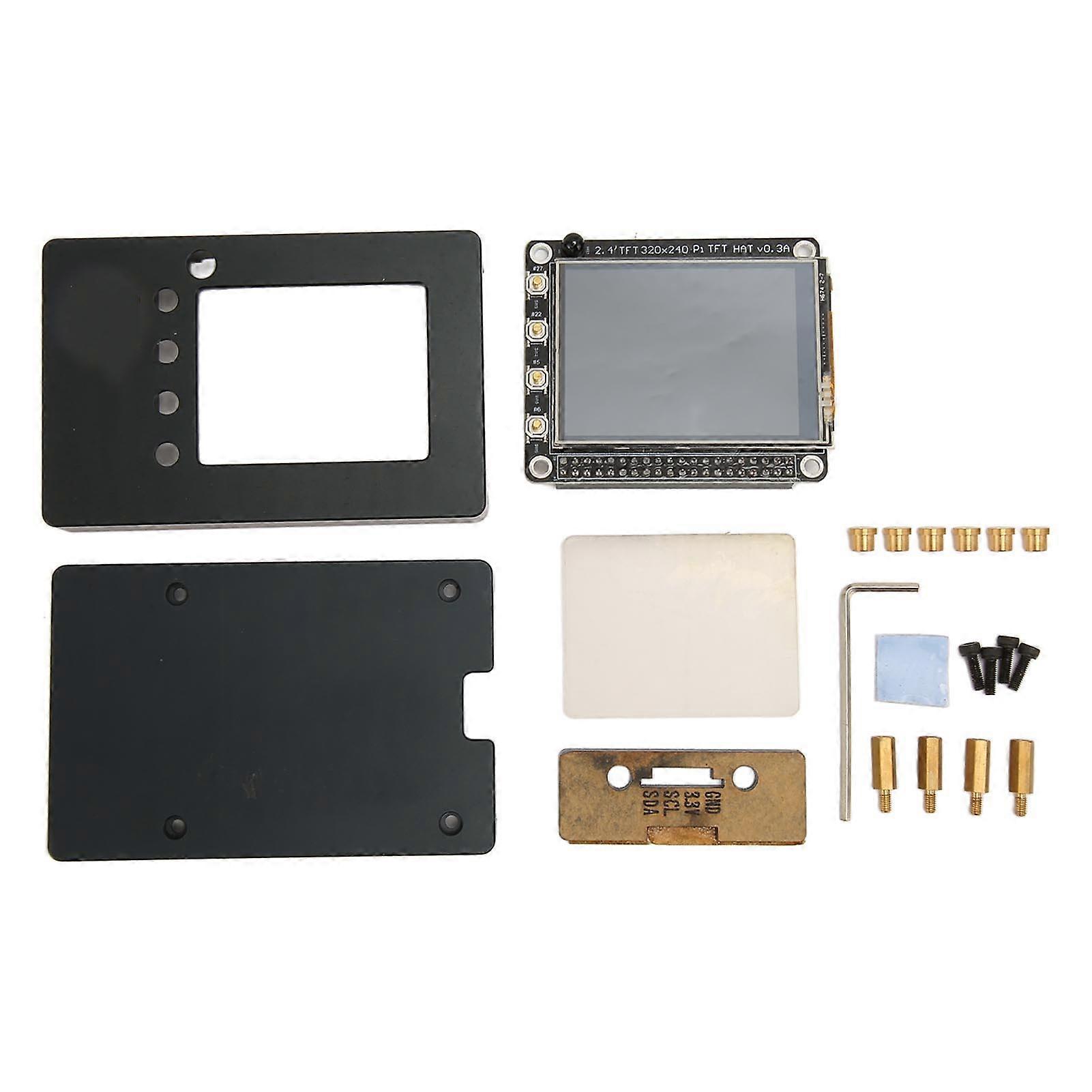 2.4 Inch TFT Touch Screen Aluminum Case for RasPi 4B with 6 Programmable Buttons
