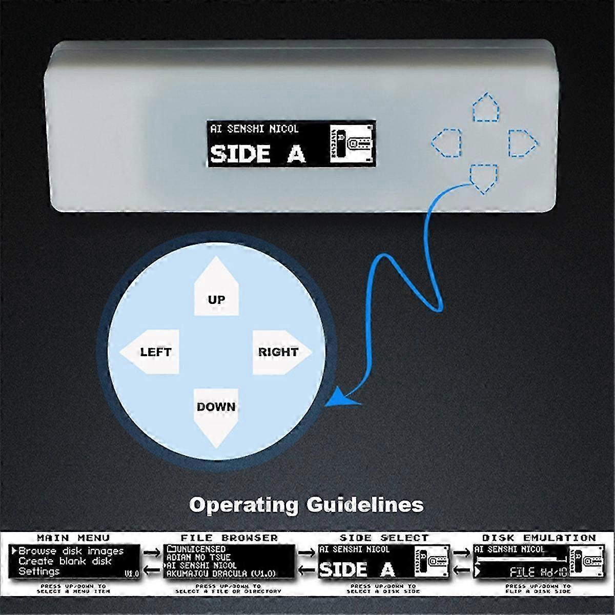 For FDSkey Disk System Drive Emulator+Memory Card Black