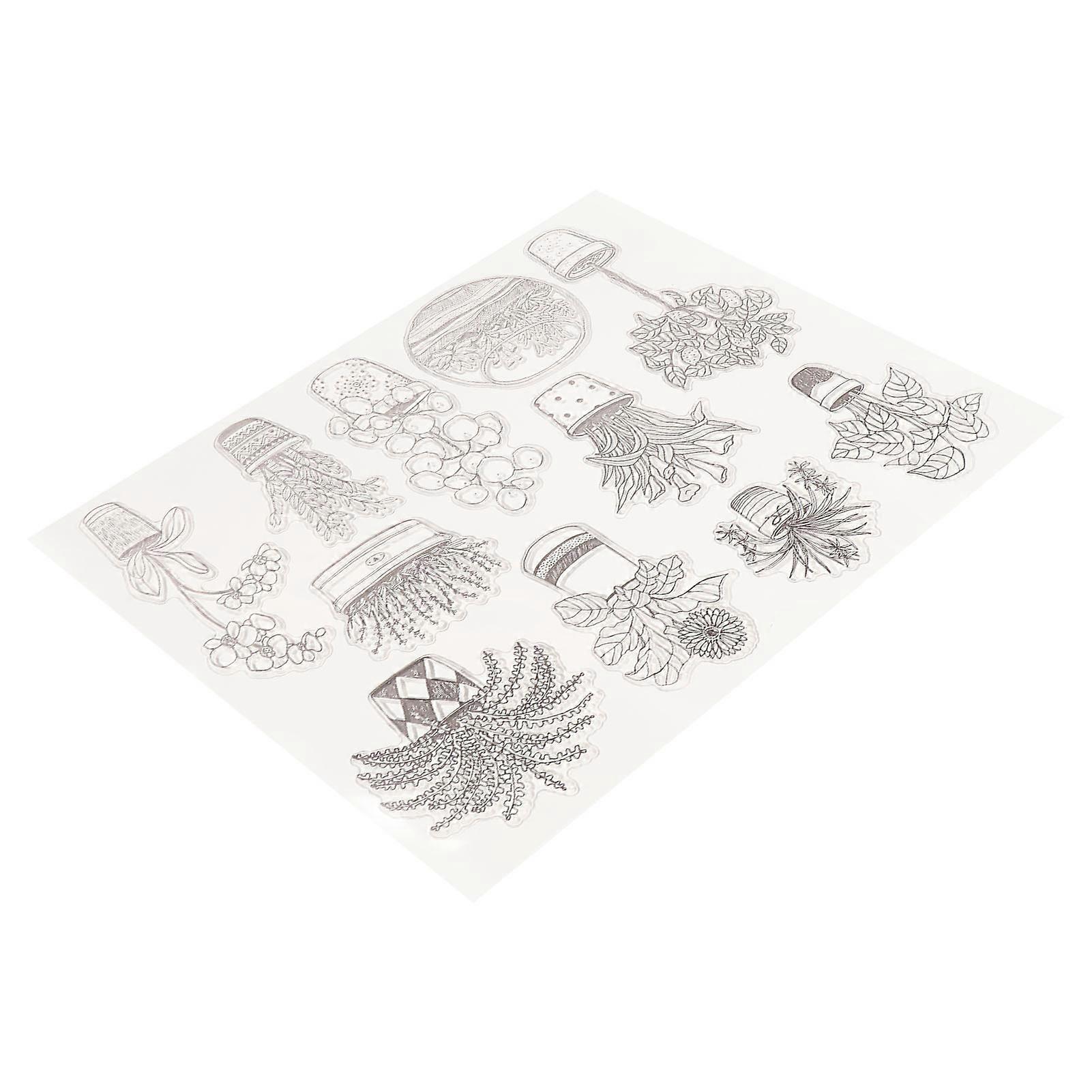 Clear Silicone Seal Embossing Template for DIY Scrapbooking Cards