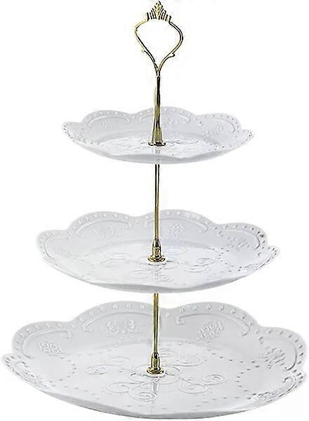 Multi-functional dessert tray, wave-edge carved design, lightweight and stable