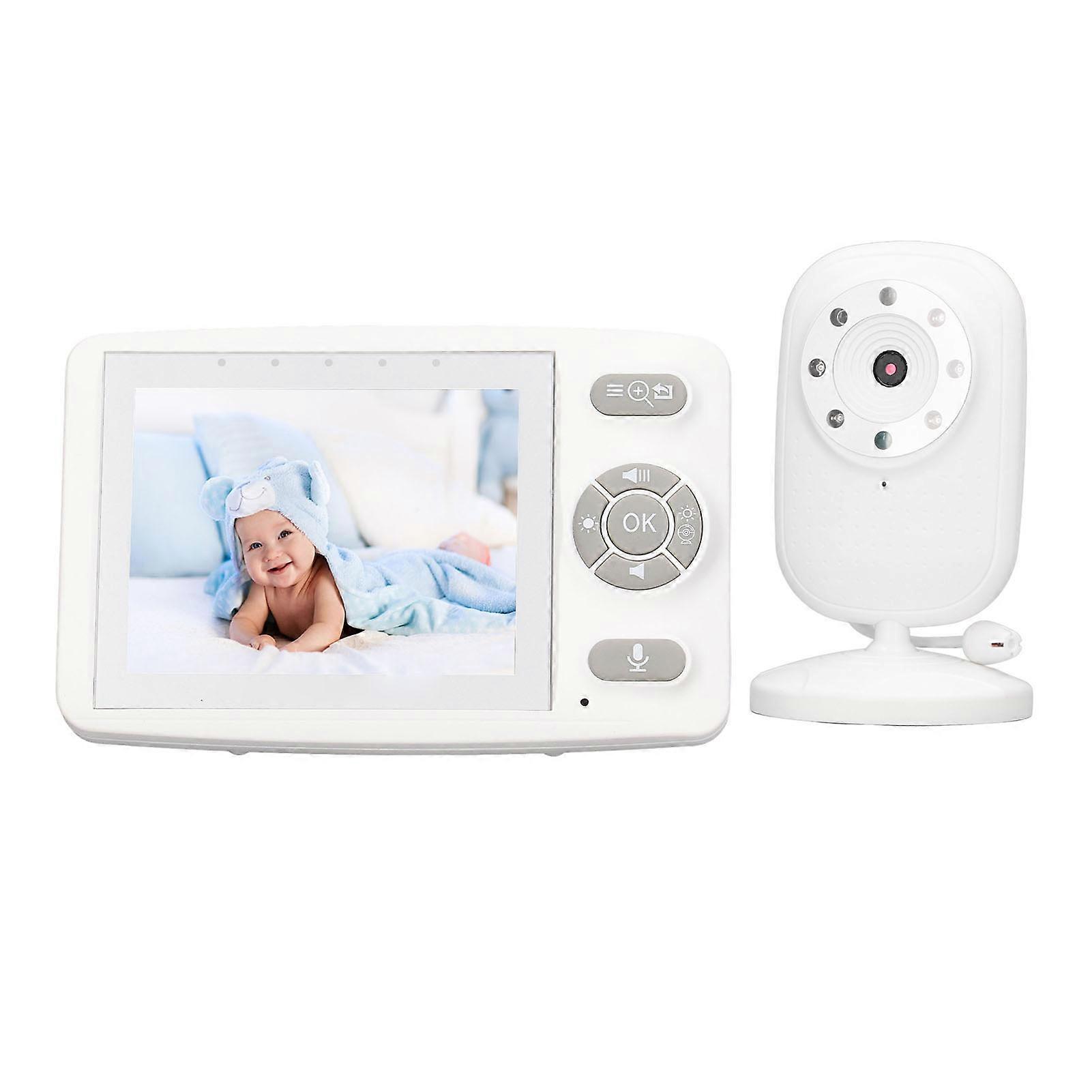 Baby Monitor 3.5in LCD Screen, Two-Way Talk, Night Light, EU Plug