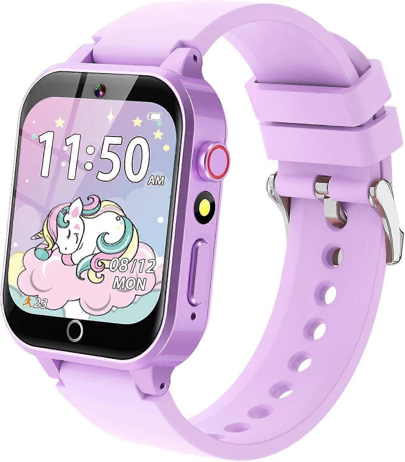 Kids Smart Watch with 26 Puzzle Games HD Camera MP3 Player Audiobook Video Pedometer Habit Tracking Learn Card