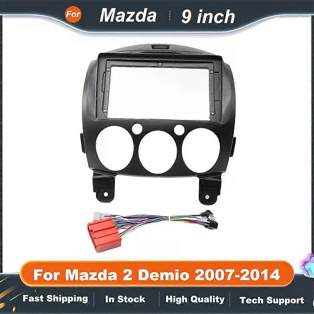 9 Inch Car Frame Fascia Adapter For Mazda 2 Demio 2007-2014 Android Radio Dash Fitting Panel Kit
