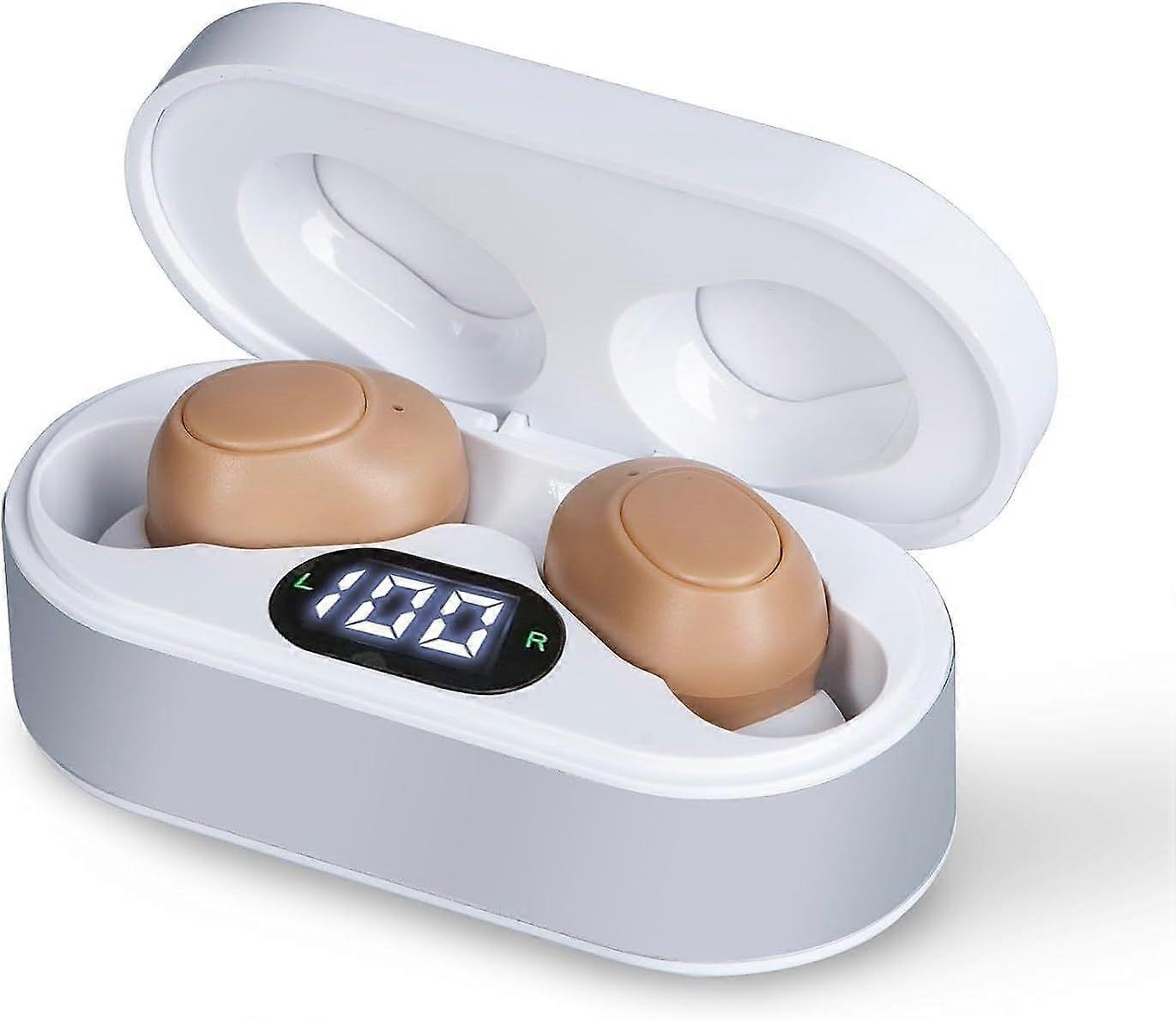 Hearing aids, miniature hearing aids for adults (with noise reduction function)(white)