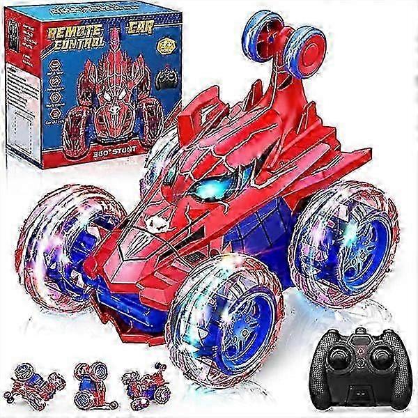 Spiderman Remote Control Car RC Cars Toys, Rechargeable Stunt RC Car with 360