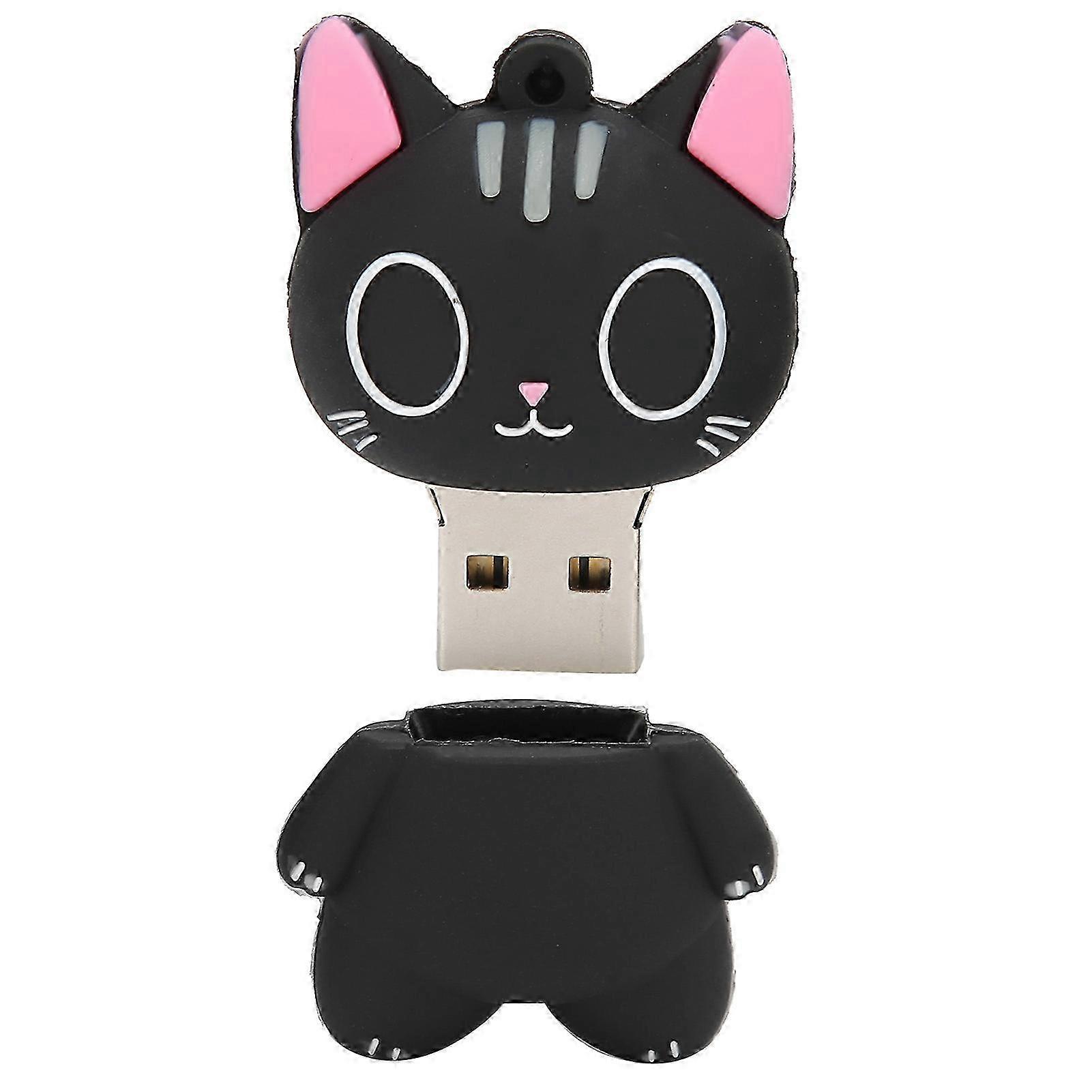 2025 Cartoon Cat Pattern USB Flash Drive Data Picture Music Movie Files Storage U Disk Gift