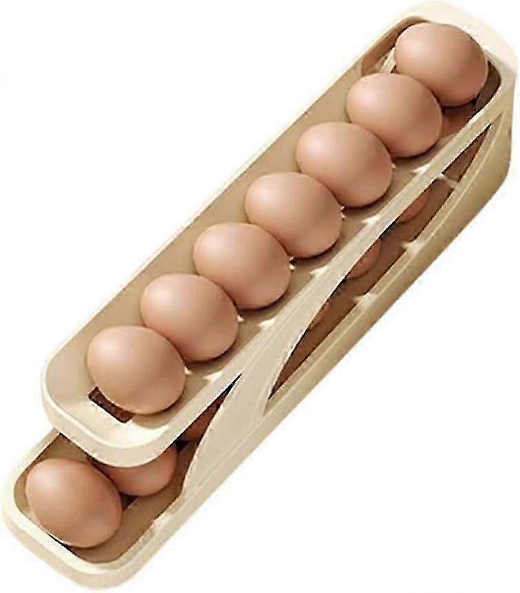 Bestseller in Northern Europe - Fridge Egg Storage Box Double-layer Automatic