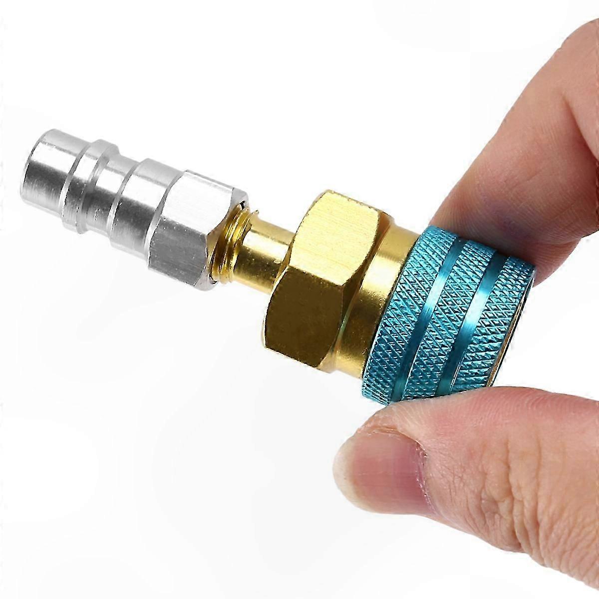 Low Side Quick Coupler Adapter for R1234Yf to R134A, Hose Fitting Connector for Automotive Air Conditioning Systems