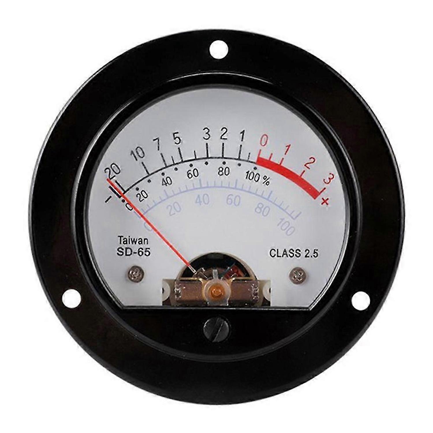 VU voltmeter, backlight, retro dial, round SO65, level meter.