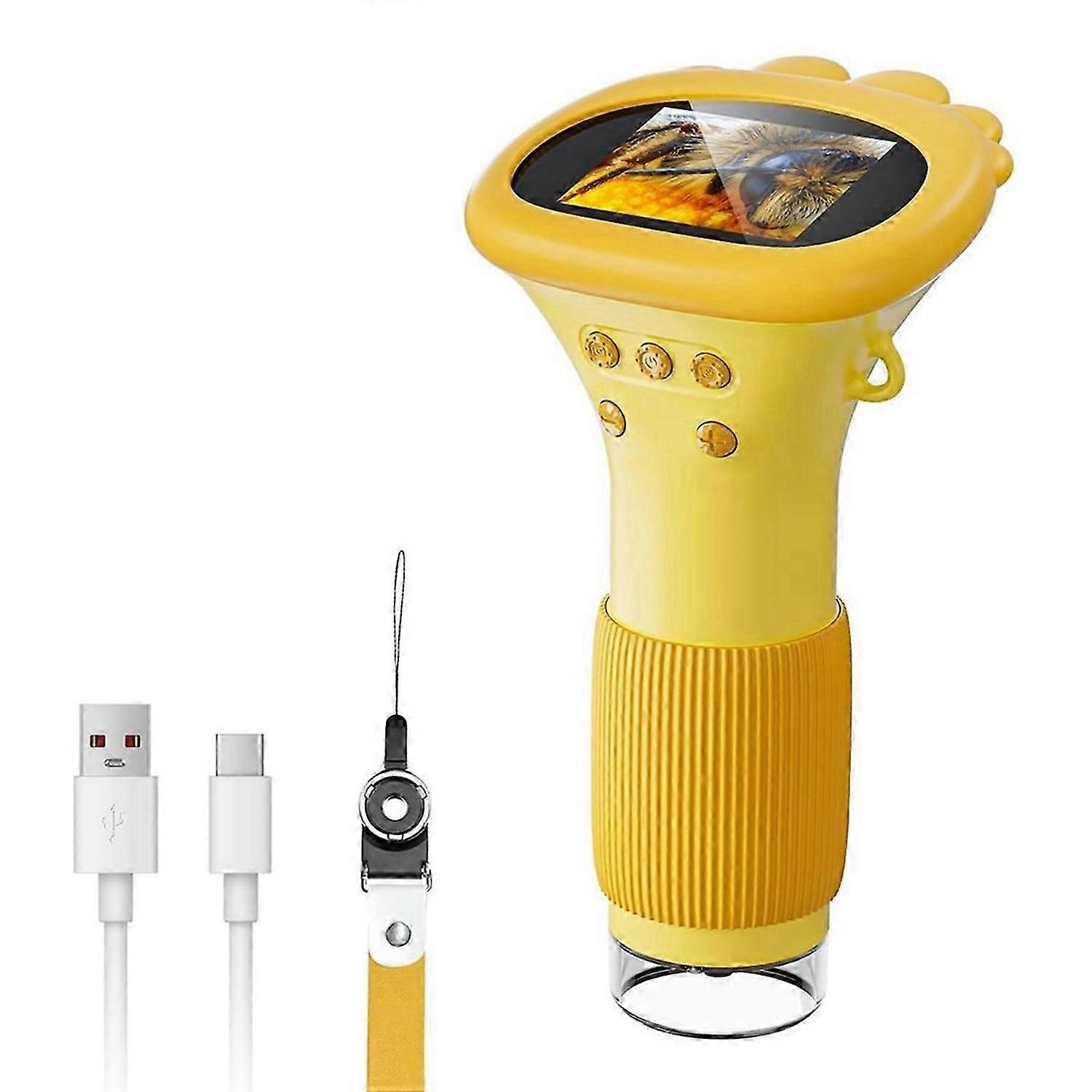 Kids Microscope, 1000X Handheld Digital Microscope Compatible with PC