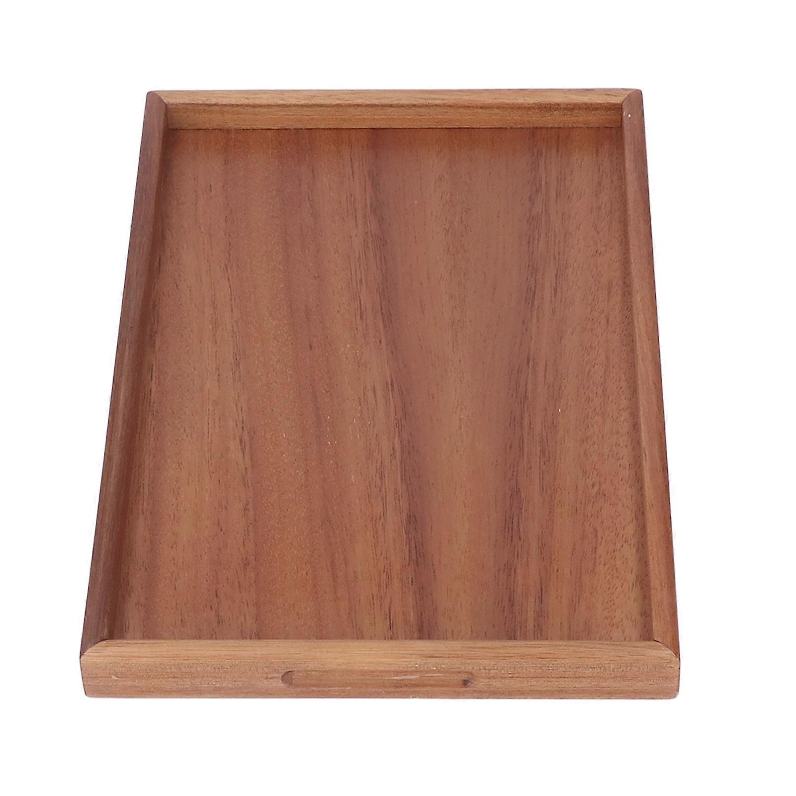Multifunction Bamboo Tea Serving Tray Rectangle Vanity Tray L