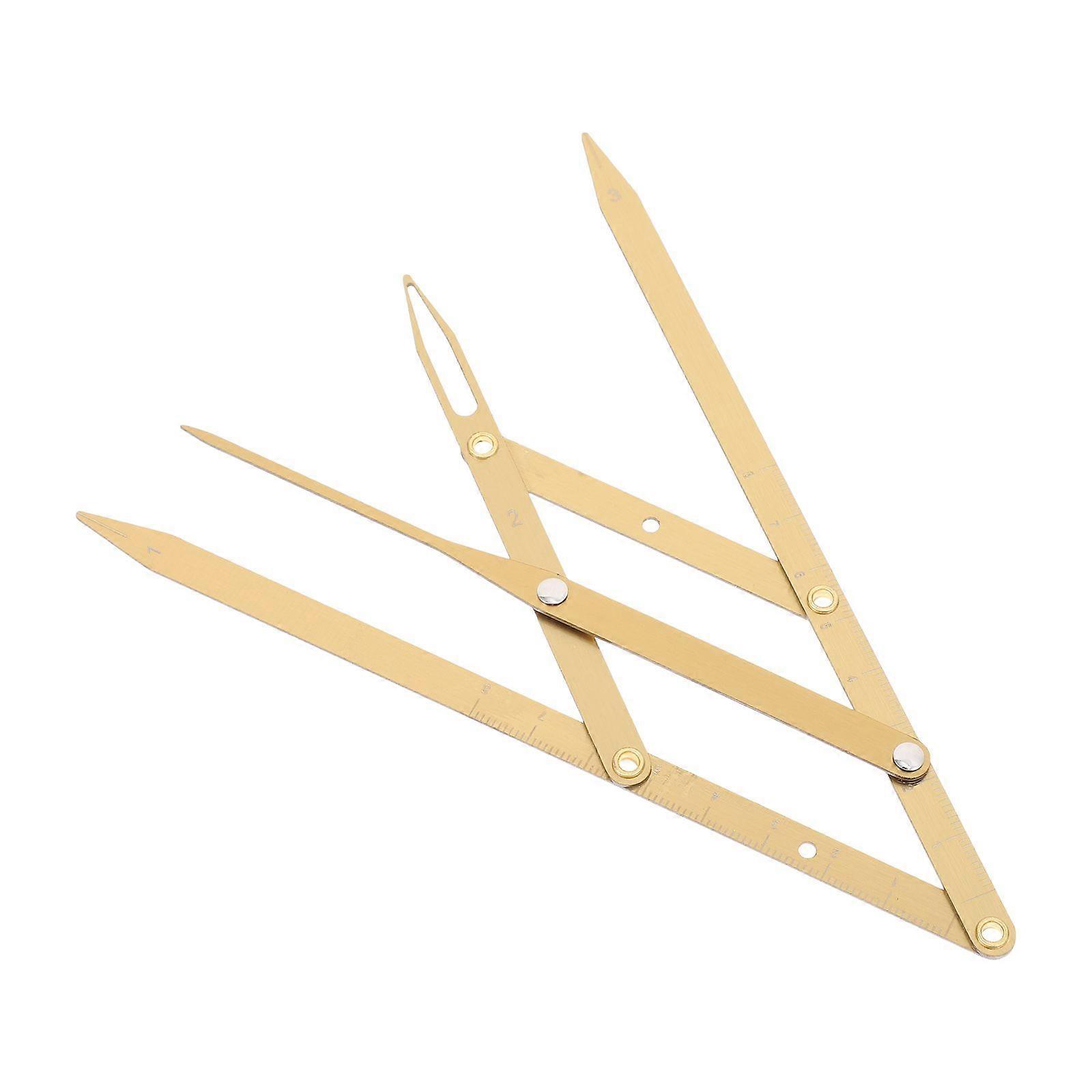 1pc Sliding Three-point Stainless Steel Eyebrow Ruler Golden Ratio Ruler