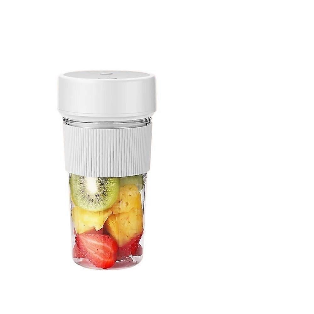 Electric Fruit Juicer Wireless Portable Juicer Blender USB Charging 6Blade White Juice Cup Included