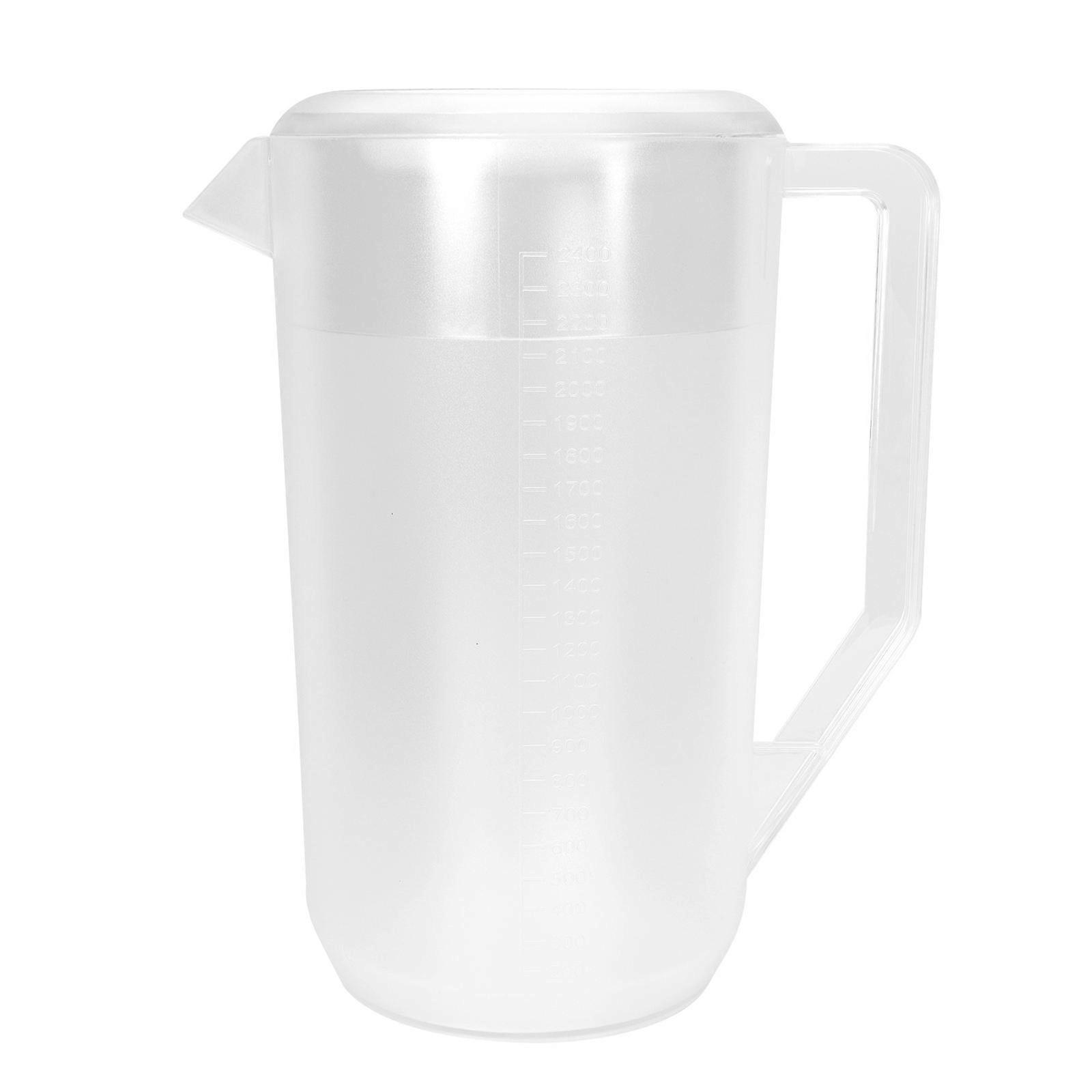 Cold Water Jug Fruit Juice Pitcher for Storage White