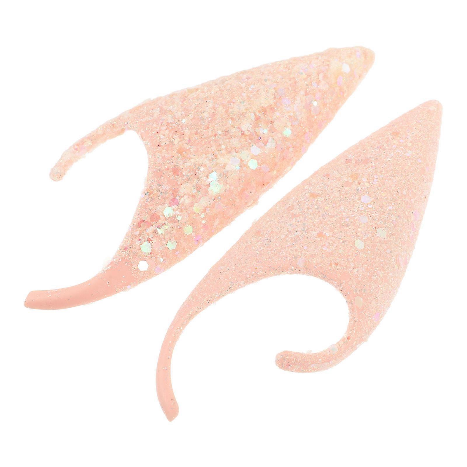 Masquerade Fairy Ear Cosplay Elf Ears for Decoration 1Pair Pink