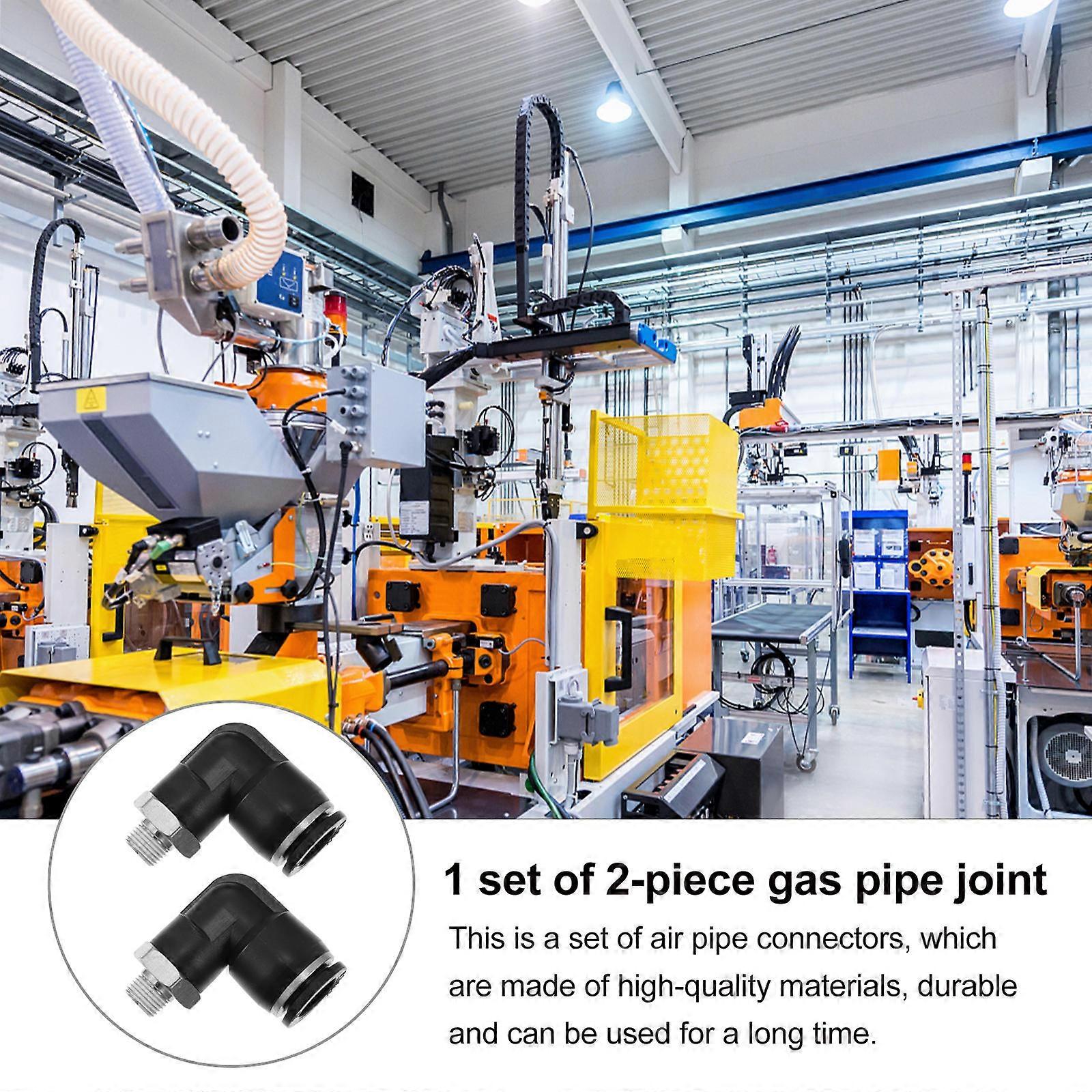 Air Connector Pneumatic Tube Fitting for Easy Installation 2Sets Set