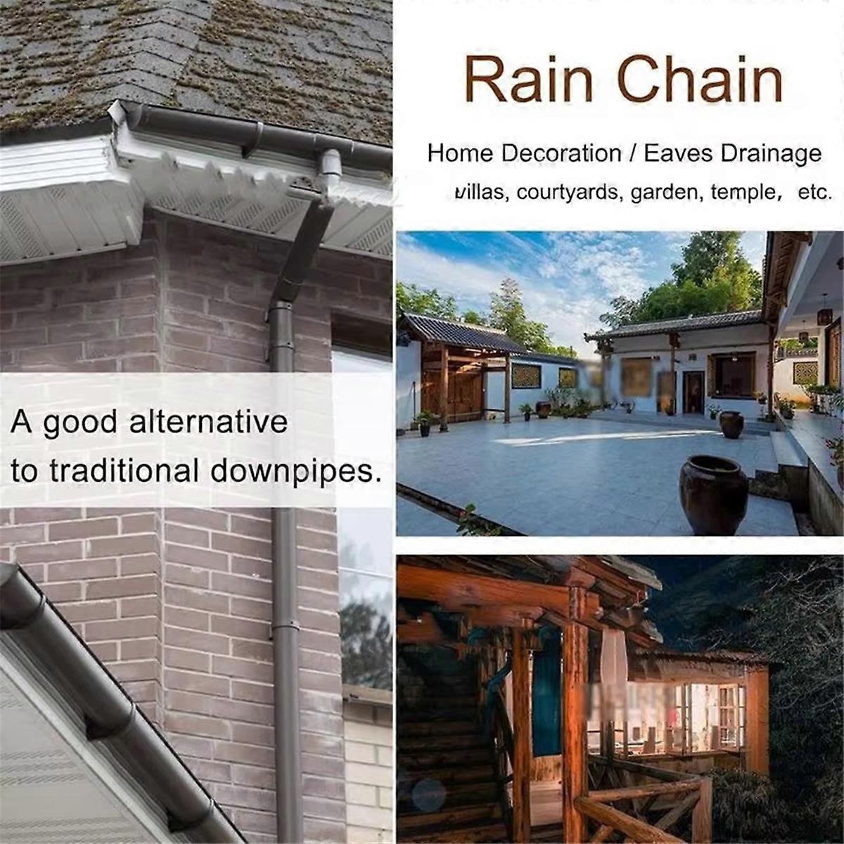 Iron Rain Chains for Gutters Rain Gutter Chain Garden Rain Chain