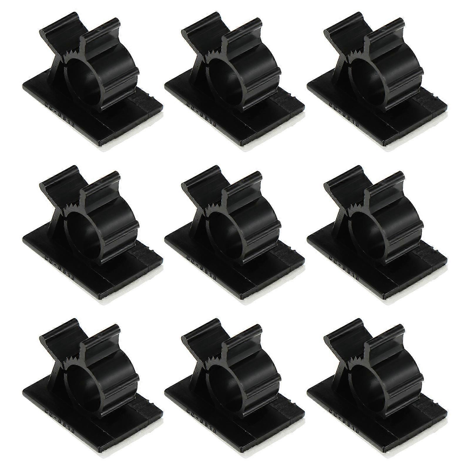 Black Cable Manager Wire Clips for Organizing 1Set 100 Pieces Nylon Material