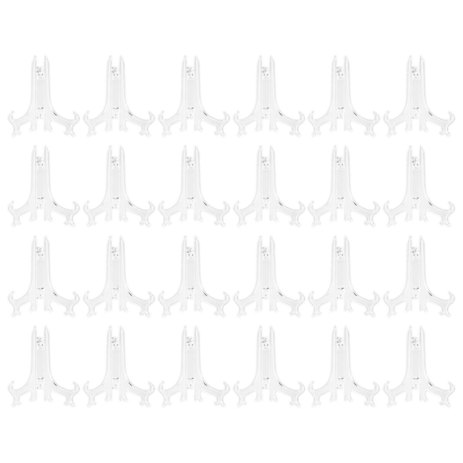 Easel Display Stand Plastic Plate Holders for Kitchen Display 48Pcs
