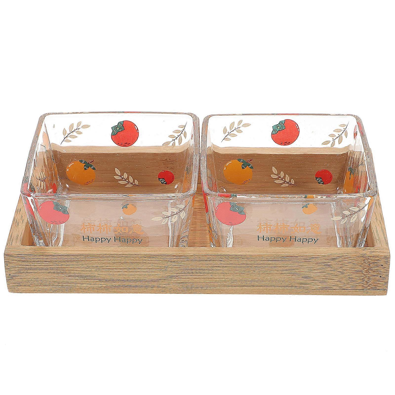 Elegant Fruits Serving Plates For Home Use 19.5X10.5X5.4cm Chic Design With 2 Sets
