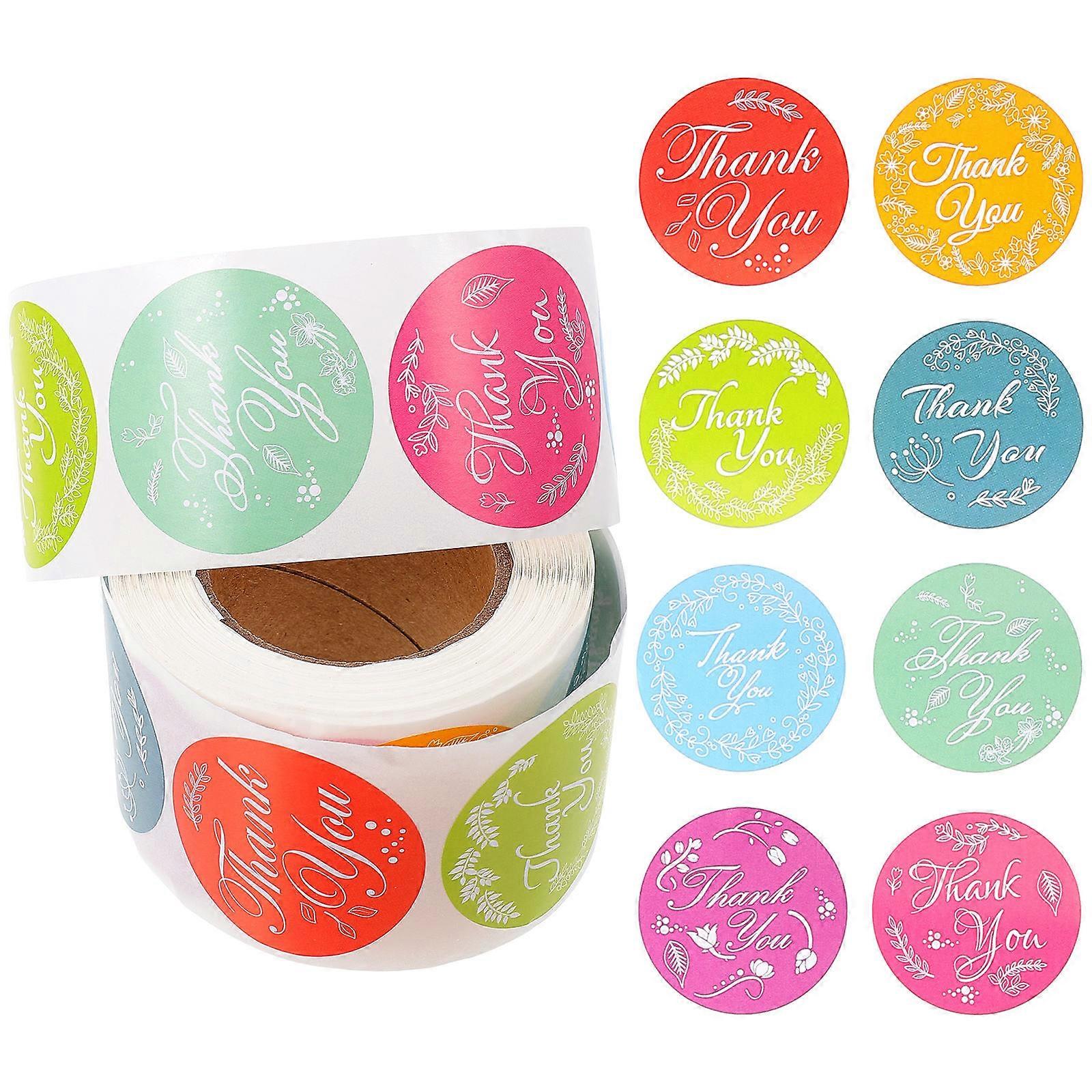 Sealing Stickers 4 Rolls Thank You Labels For Envelopes Boxes Multi Adhesive Decoration