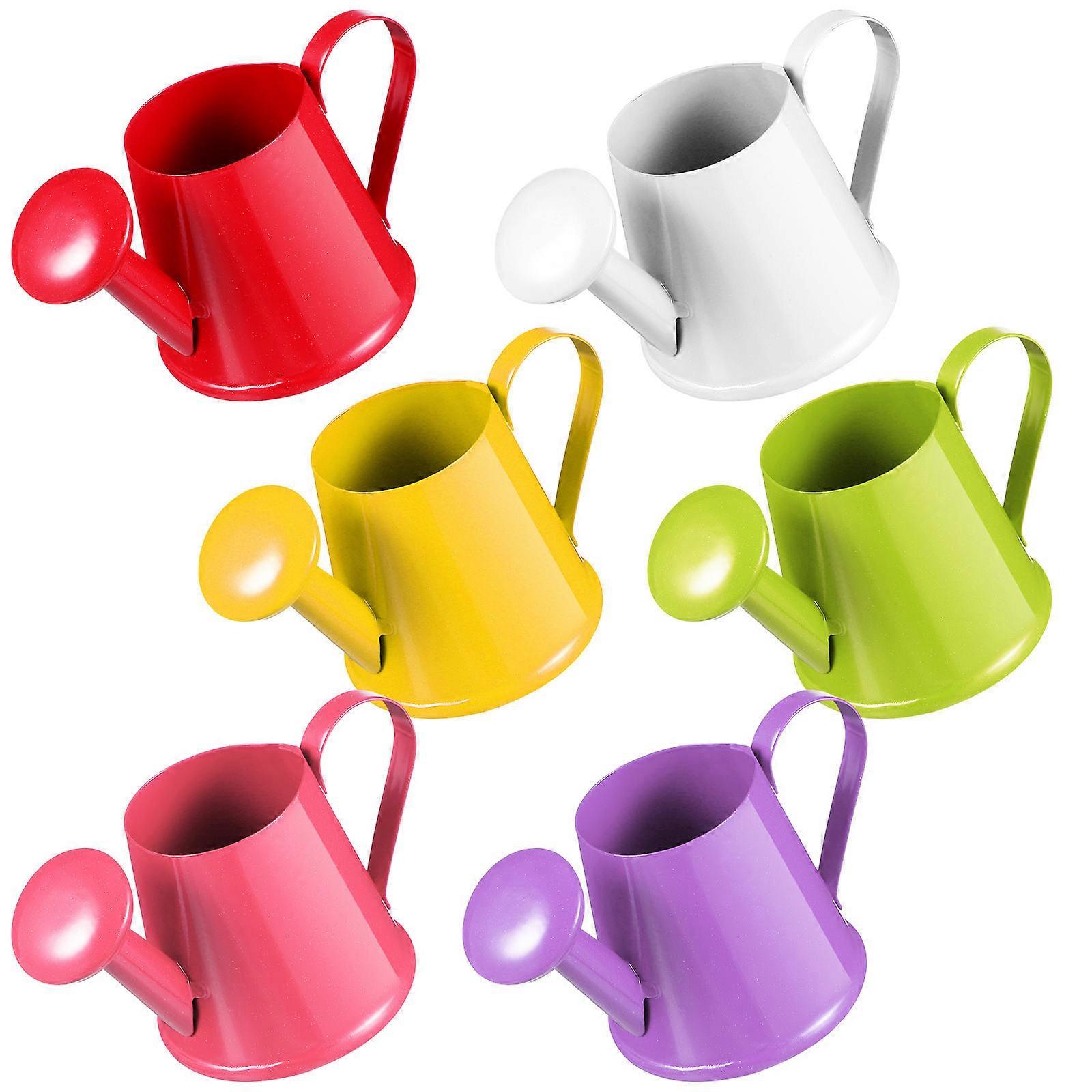 Assorted Color Miniature Watering Can Metal Bucket for Home Decor 30Pcs