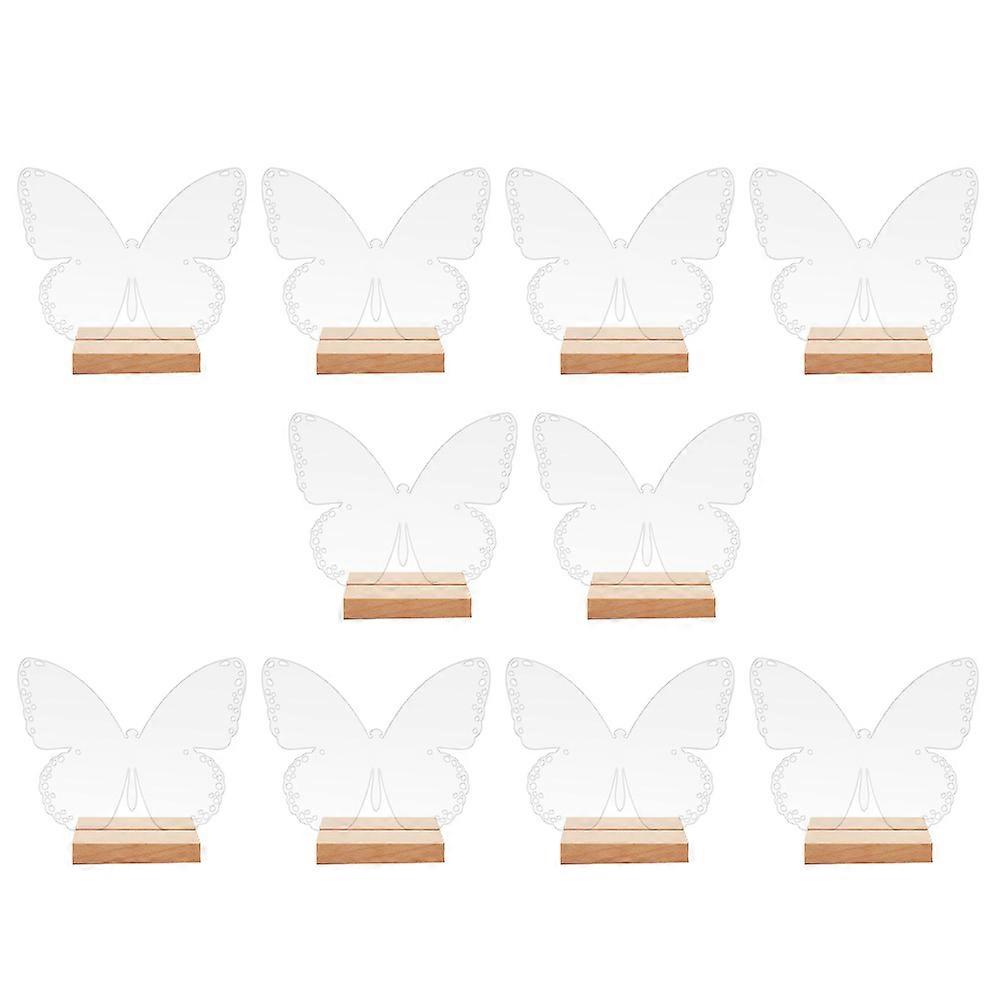 Reserved Signs 50 Sets Transparent Butterfly Acrylic Table Sign For Event Wedding Party Conference And Restaurant 10X2.5CM Seat Identification