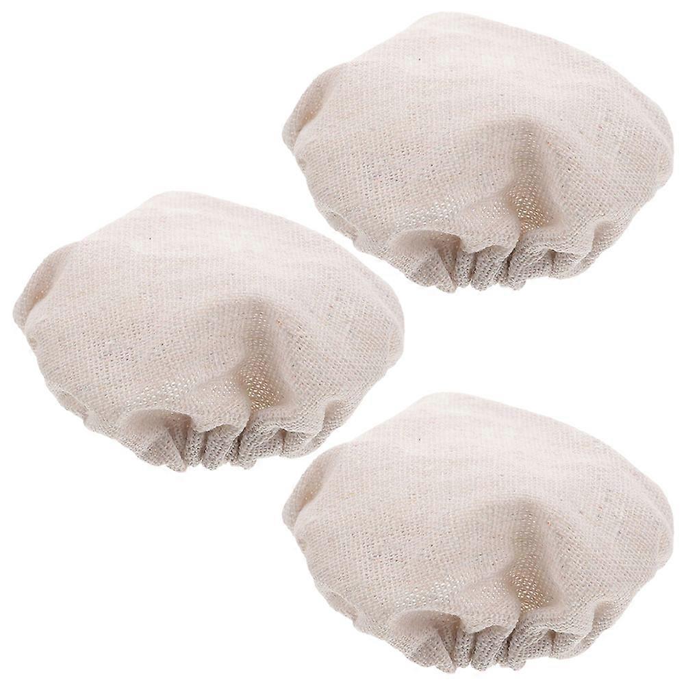 Cloth Cover Replacement 3Pcs Beige Sourdough Jar Lid For Food Preservation Fermentation