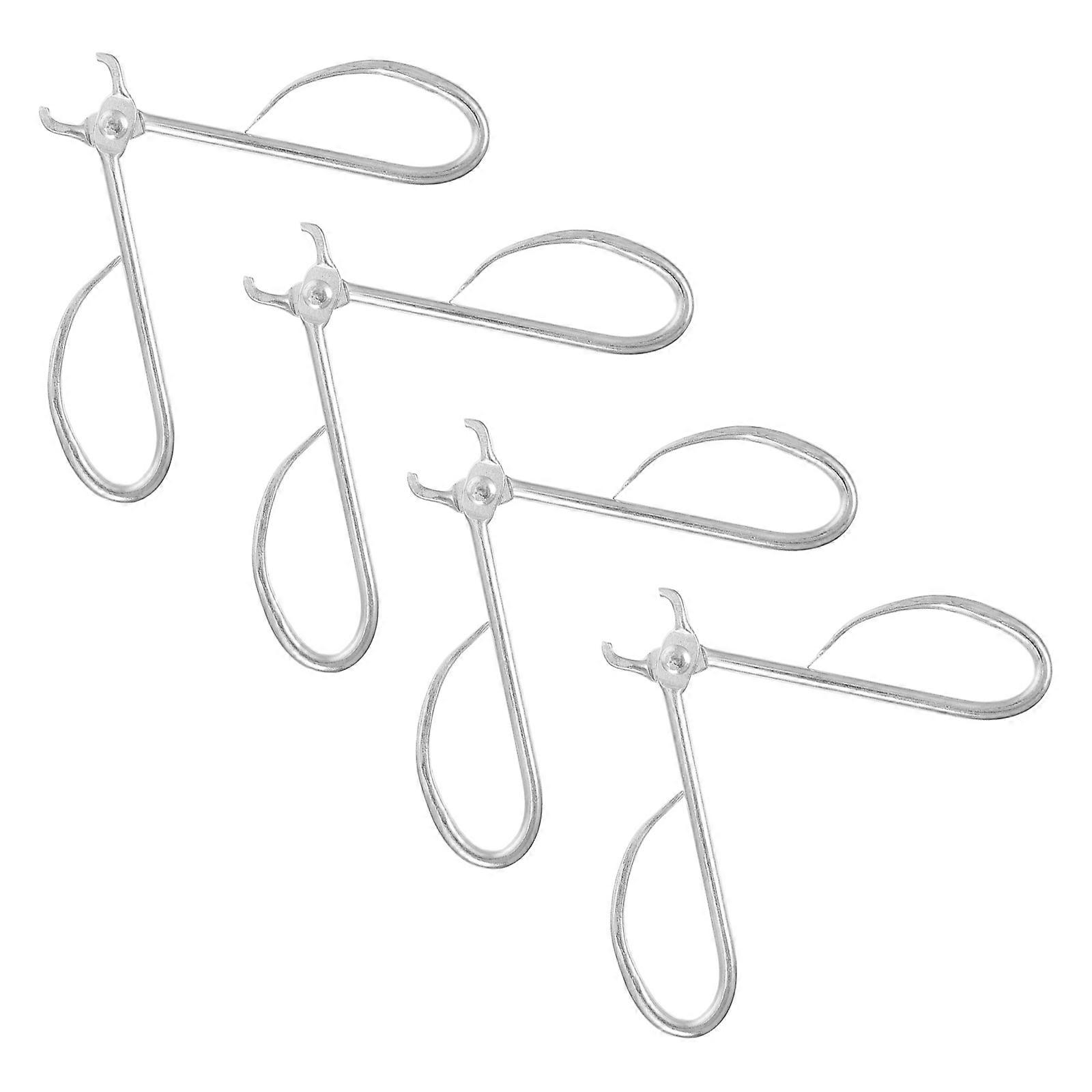 8Pcs Practical Stainless Steel Nuts Clips for Opening Nuts in Silver Color