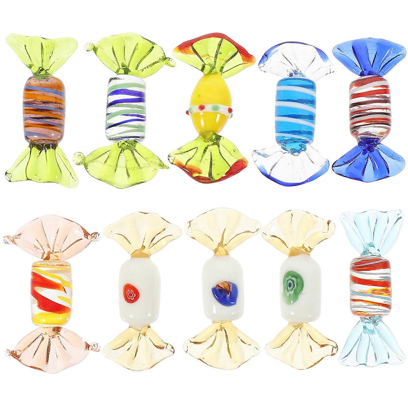 Creative Glass Candy Decoration Ornament for Decor 50Pcs Multi