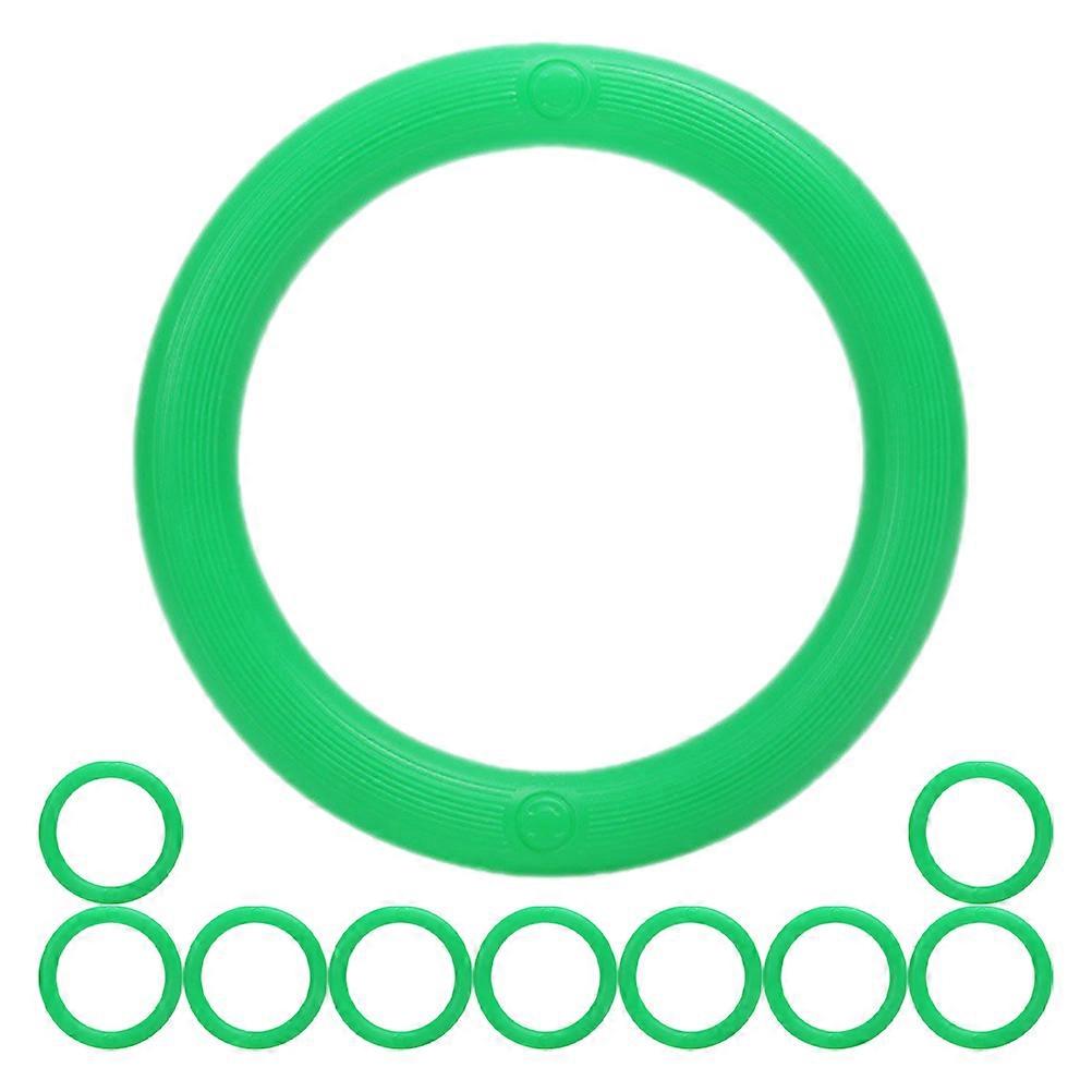 Fruits Stabilization 30 Pcs Watermelon Display Ring Circular Shape For Supermarket Practical Use Green