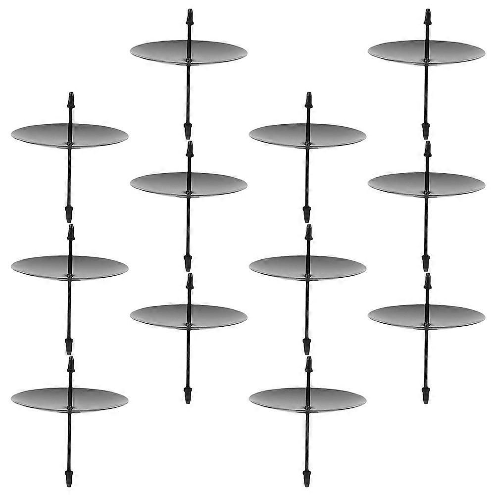 48Pcs Metal Candle Holder Stands DIY Handmade Round Shape Ideal For Thanksgiving Day Birthdays Christmas New Year Occasions Function Wax Catching