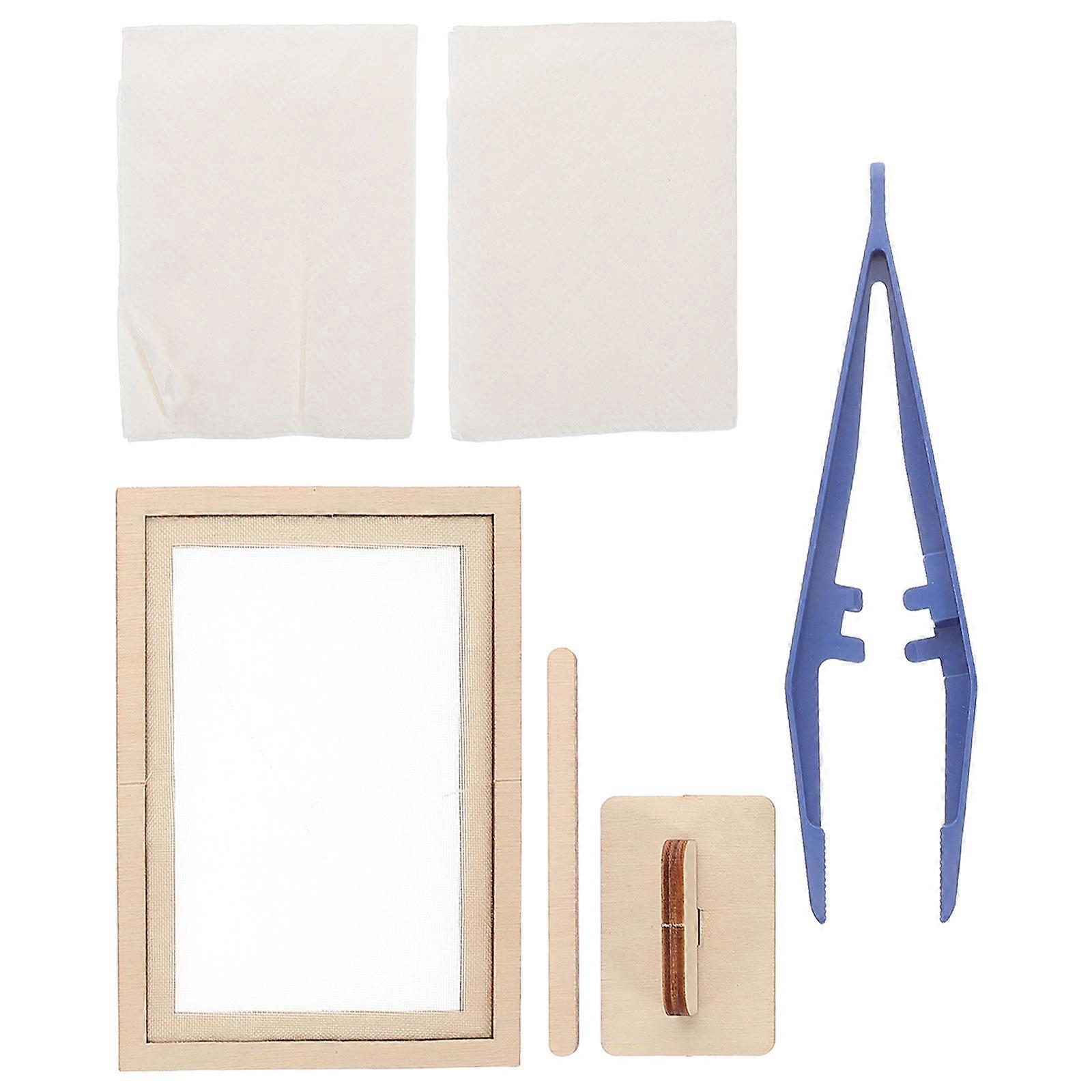 Antique Paper Making Kit for Kids DIY Educational Craft 4Sets with Paper Tools