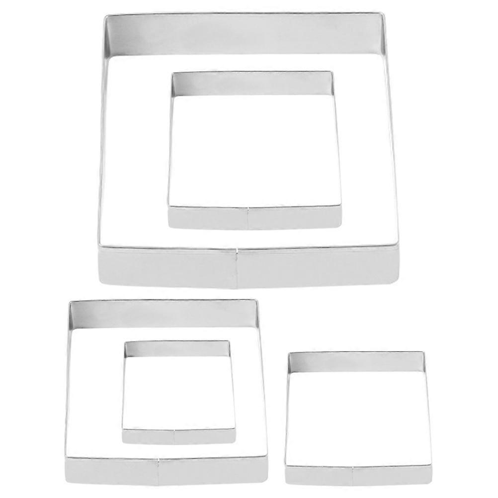 Metal Biscuit Cutter Square Cookie Mold for Kitchen Use 20Pcs
