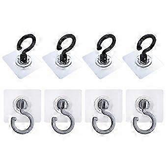8Pcs Multifunctional Adhesive Hooks Strong Sticky Household Hooks Ceiling Hooks