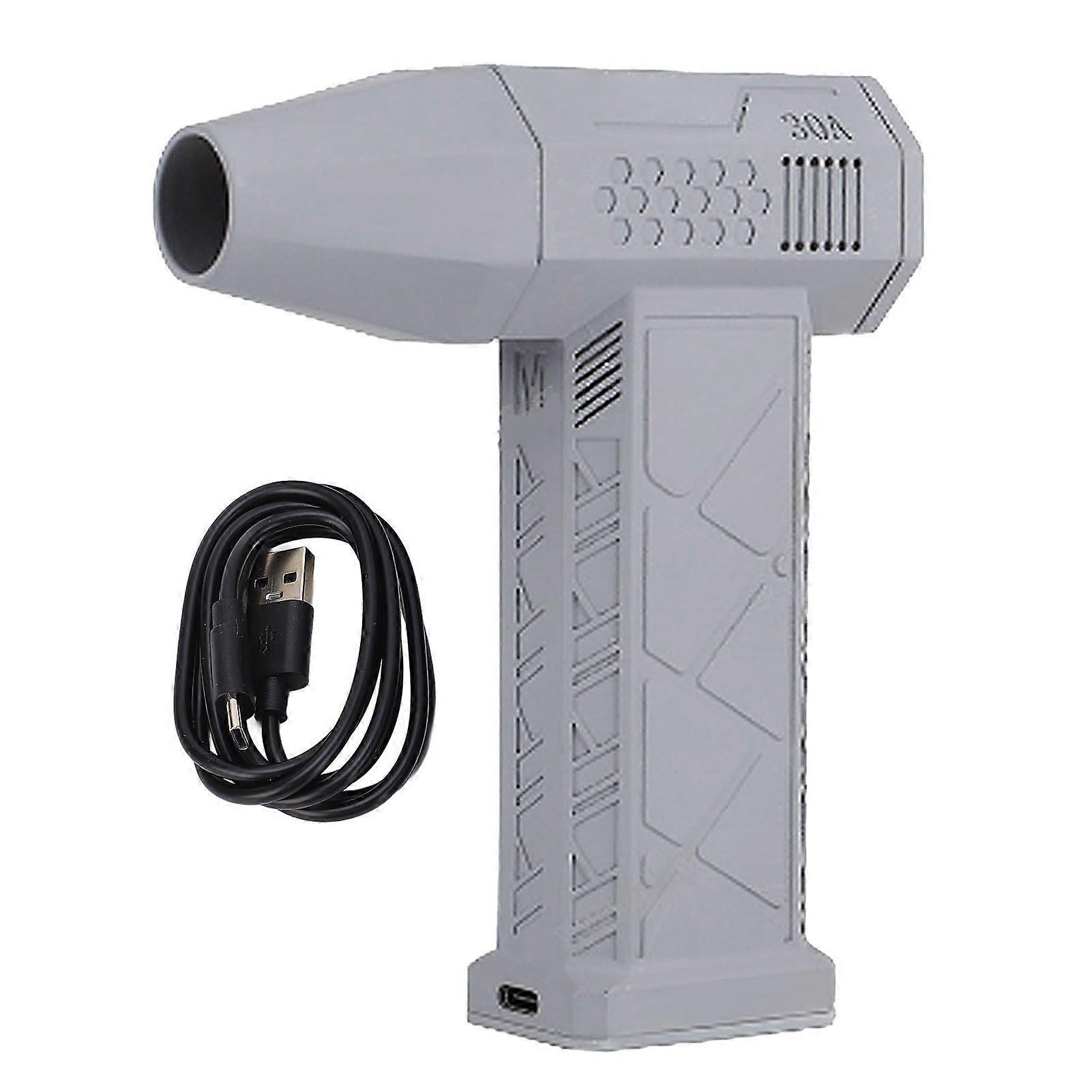 Electric Air Duster 200W 130000RPM High Speed Turbo Fan Handheld Jet Dry Blower Dust Cleaner for Keyboard Camera Grey