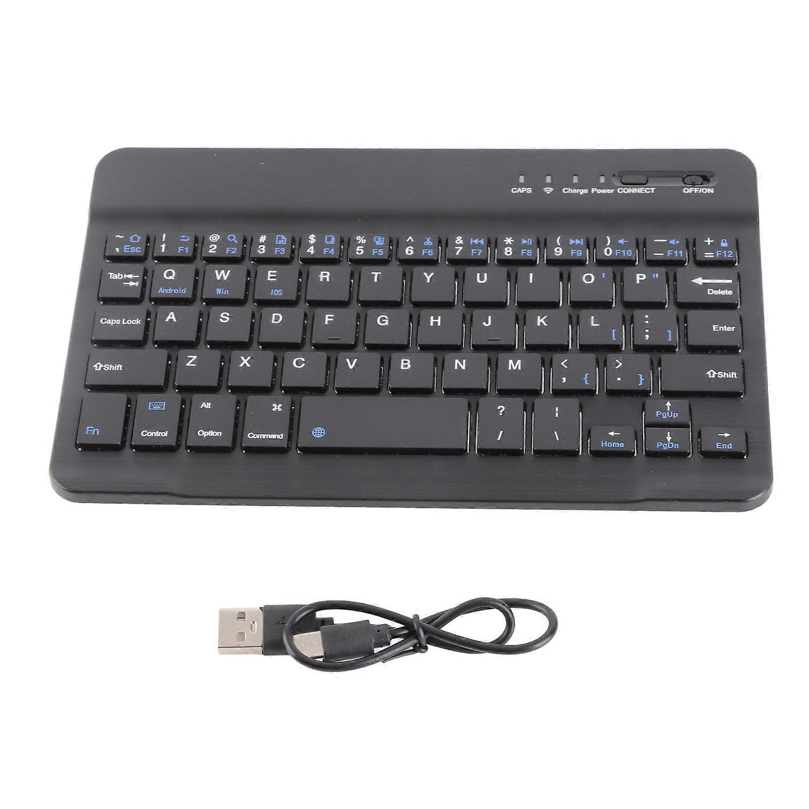 Mini Bluetooth Keyboard Black Mini 7Inch Portable 59Key Computer Accessories HB030B