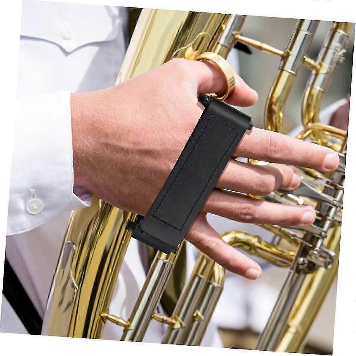 Hand Rest for French Horn French Horn Protection with Strap Hand Pad for Musical Instruments Leather Handles