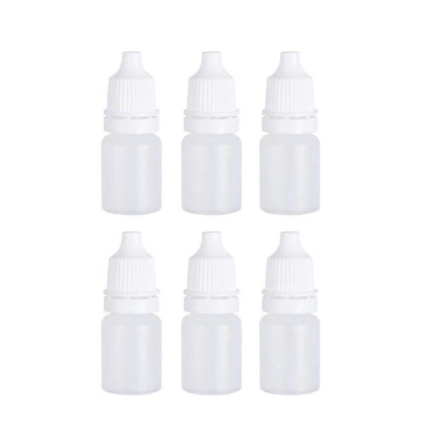 6Pcs 5ml Empty Plastic Squeezable Dropper Bottles Eye Liquid Dropper Dropping Bottles (White)