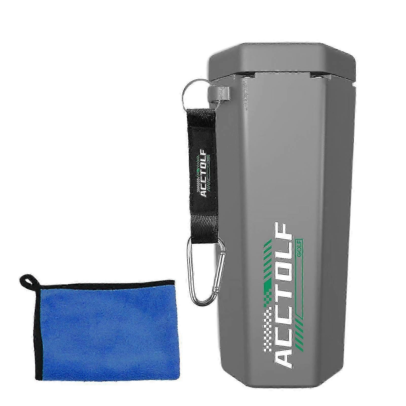 Portable Golf Ball Washer and Cleaner with Towel, Multipurpose Golf Club Cleaning Tool