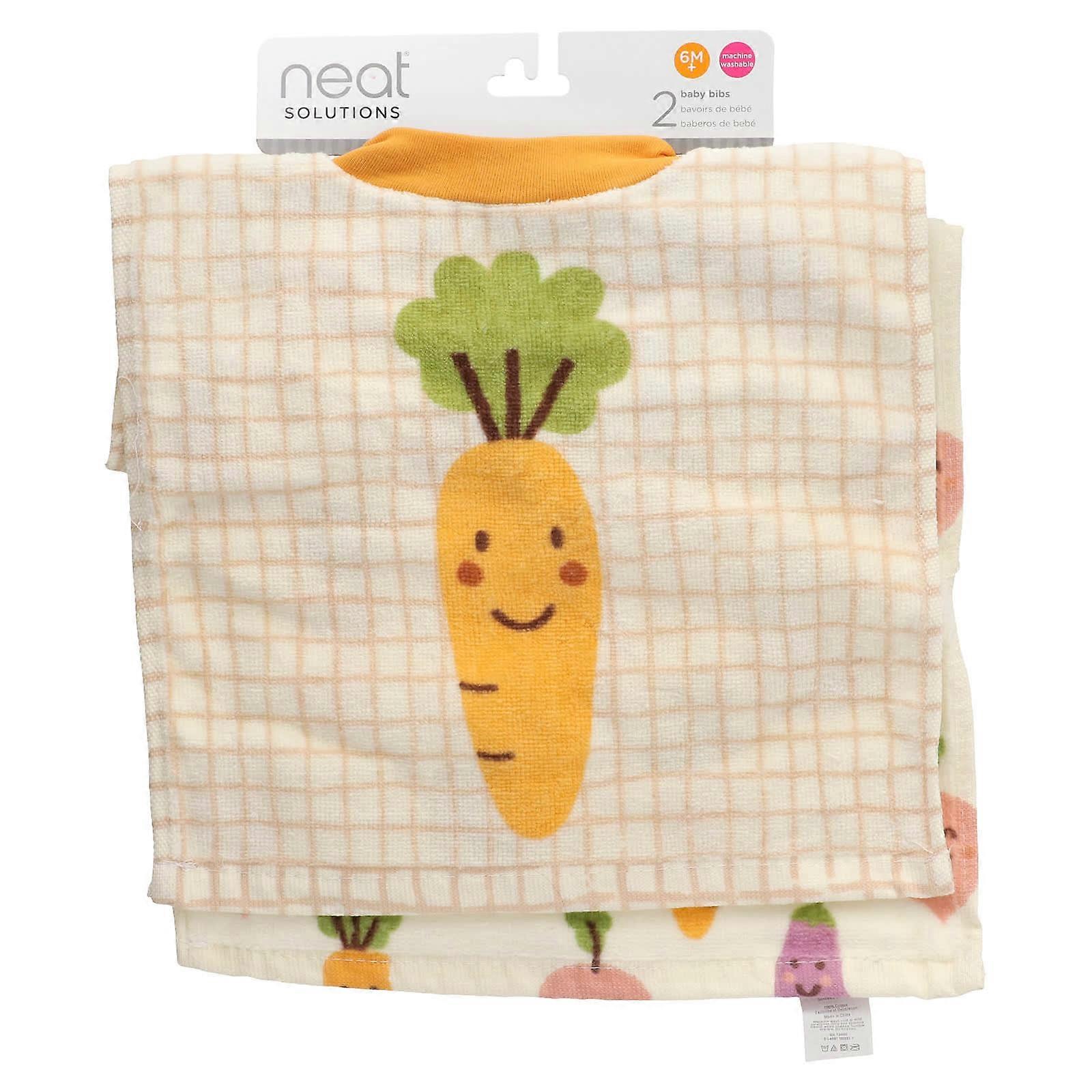 Baby Bibs, 6M+, Veggies, 2 Count