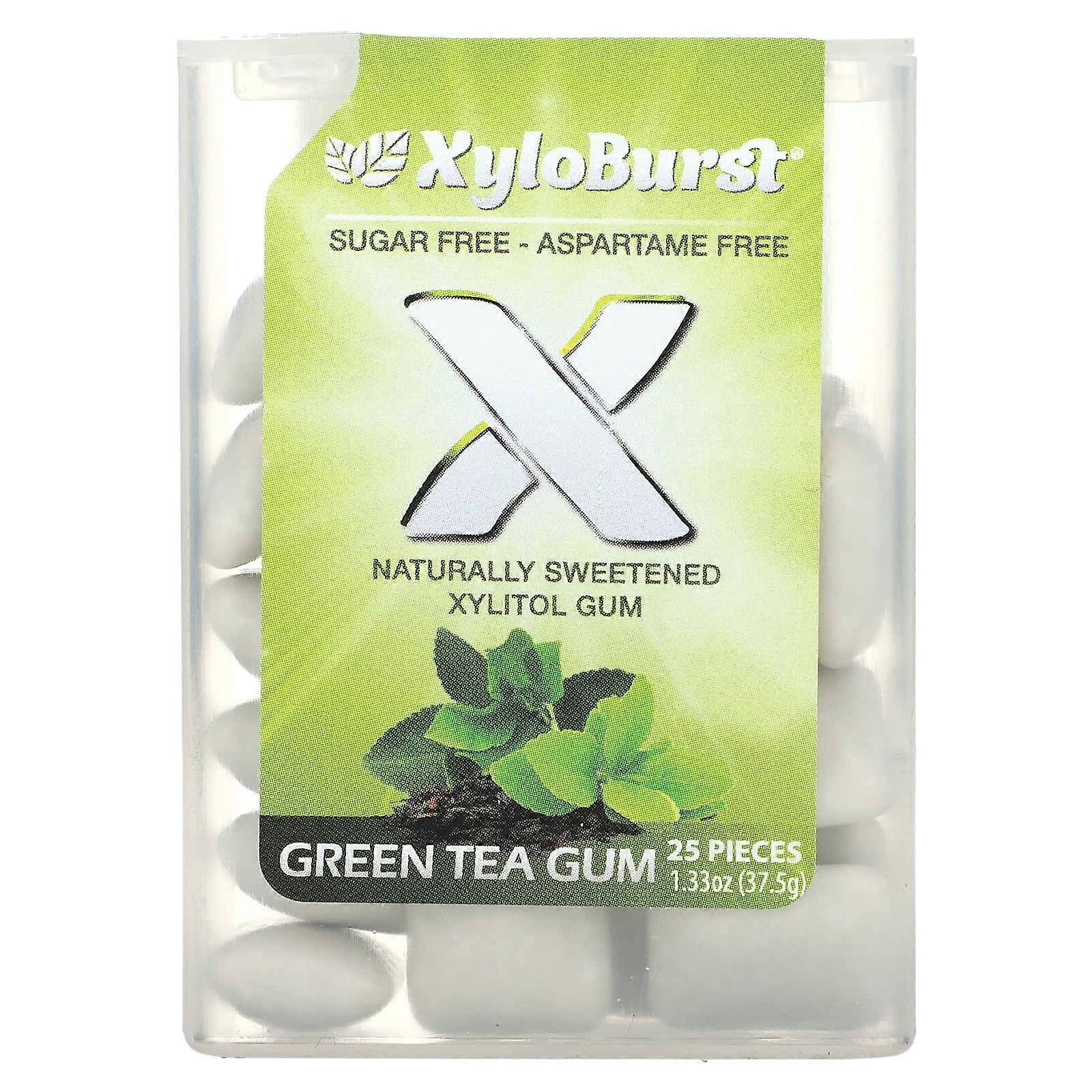 Xylitol Gum, Green Tea, 25 Pieces
