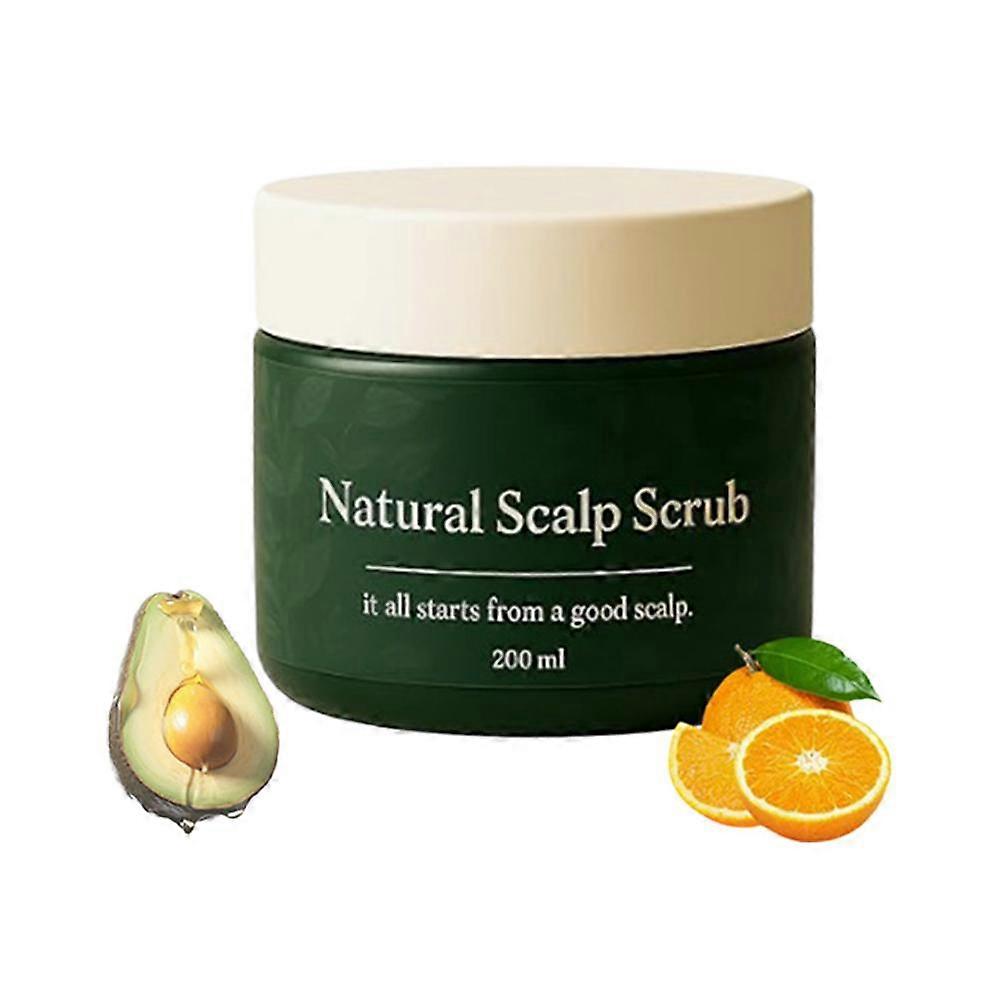 Natural Scalp Scrub Exfoliator for All Hair Types 200g with Soothing Formula to Reduce Itching and Refresh Scalp