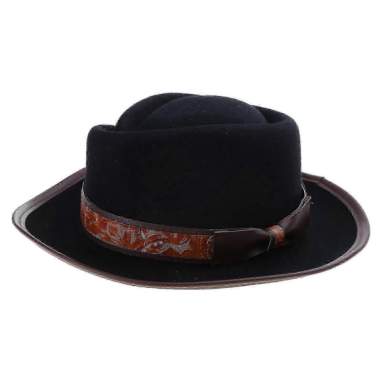 Old-school Top Hat With Bow Fedora Hat Boater Hat Top Hat Short Brim Prom Costume For Outdoor Gatherings Brick Red Cs