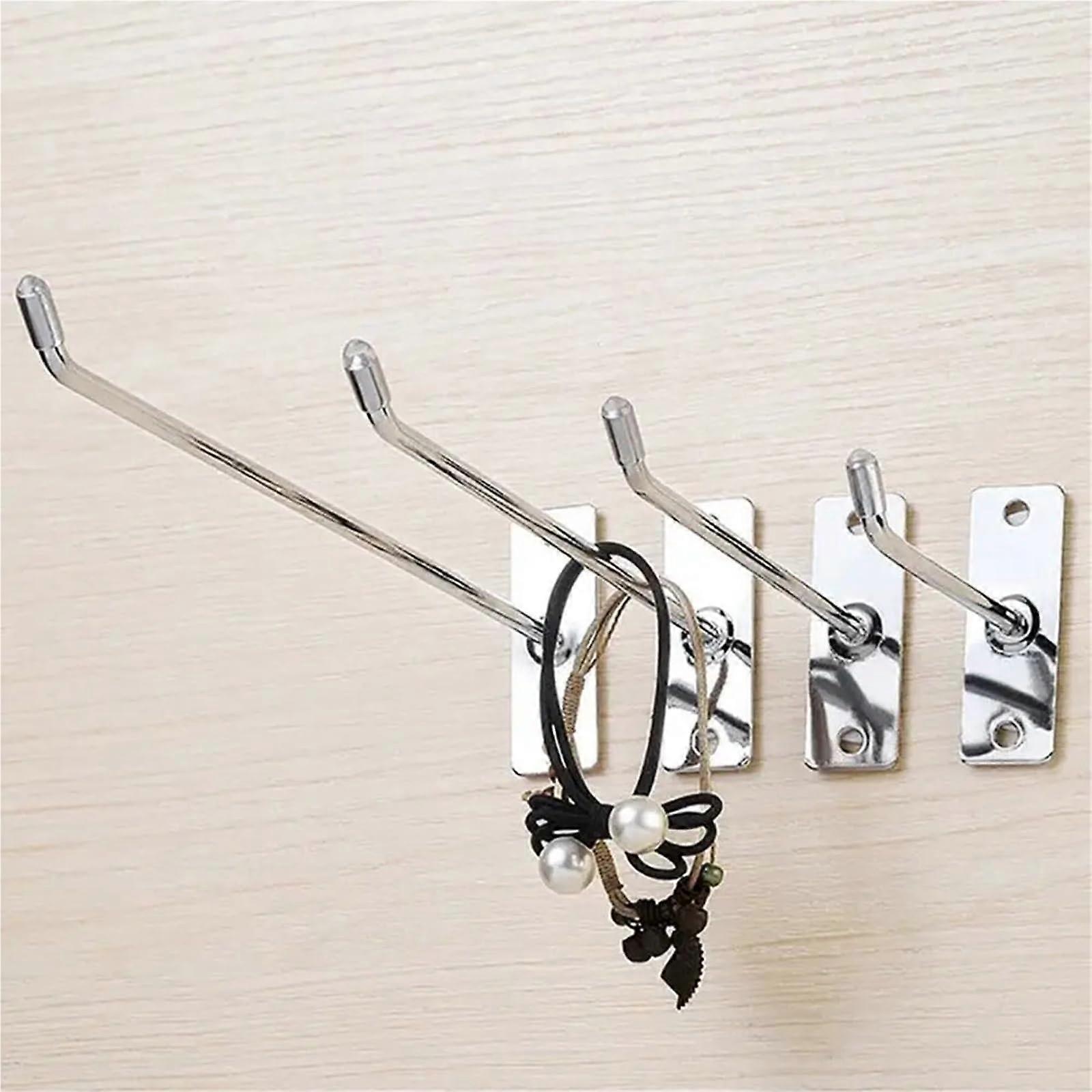 MultiPurpose Hooks WallMount 5.8x190mm Steel Adhesive Hook For Tools Nail Wall Display Single Line Hook