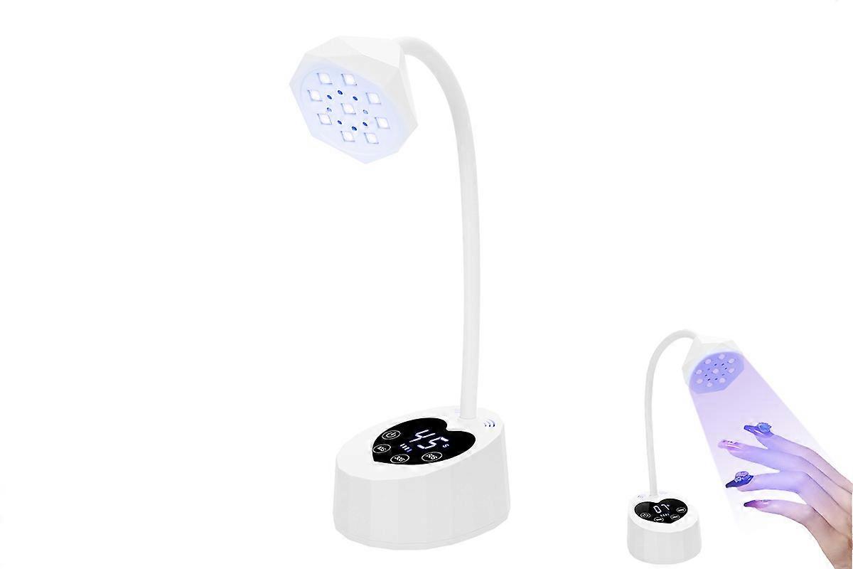 Gooseneck UV Lamp for Gel Nails Rechargeable LED Cure Lamp Quick Dry 3 Timers