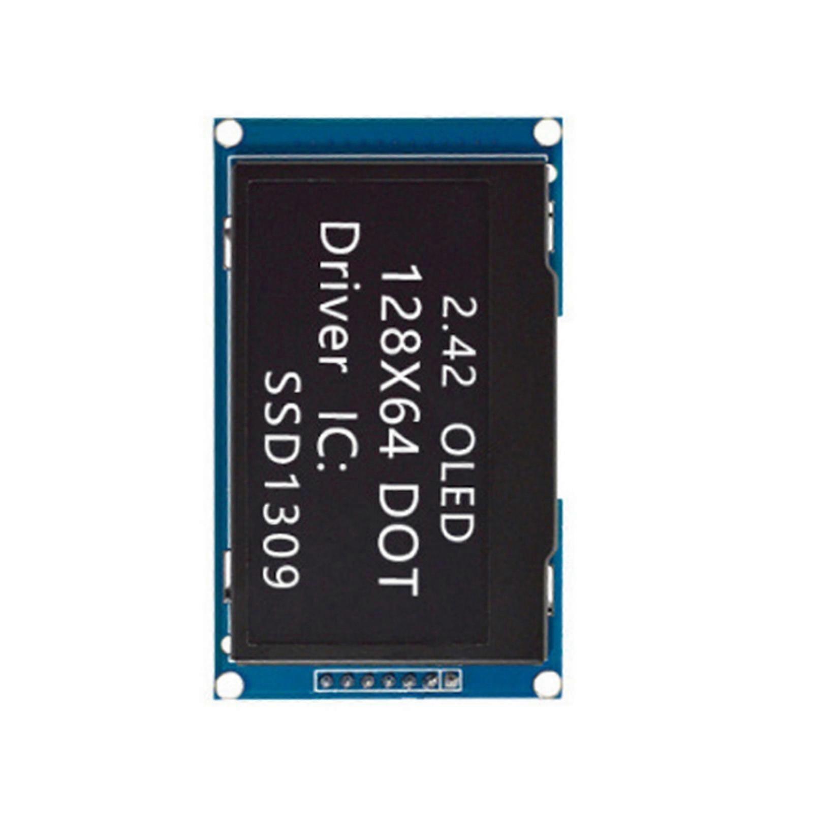 Low Power 2.42Inch Screen Module 128x64 Pixel SPI IIC Connection Ideal For Portable Device Integration  White