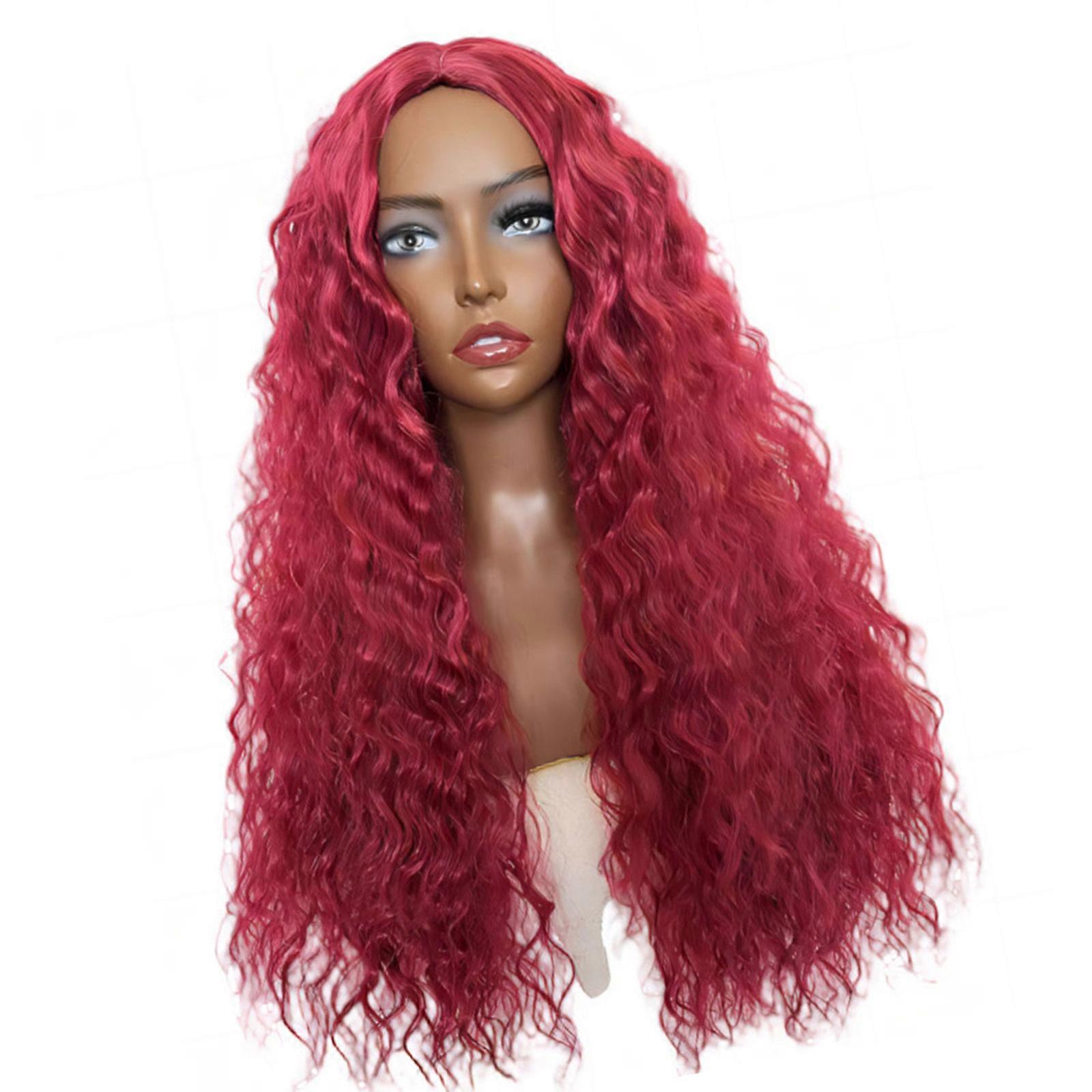 Accessoire de cheveux bouclés synthétiques à faible entretien Fibre résistante à la chaleur pour un usage quotidien et une utilisation de fête Claret