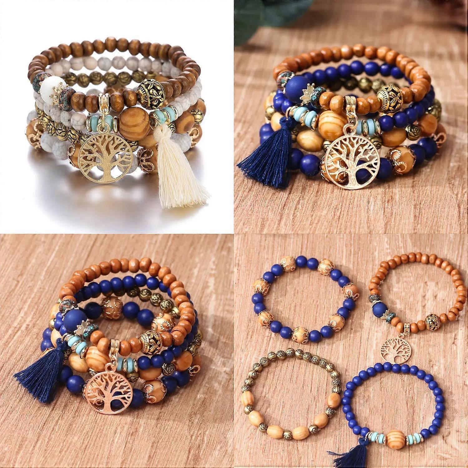 Creative Bohemian Bracelet Layered Beaded Stretch Bracelet